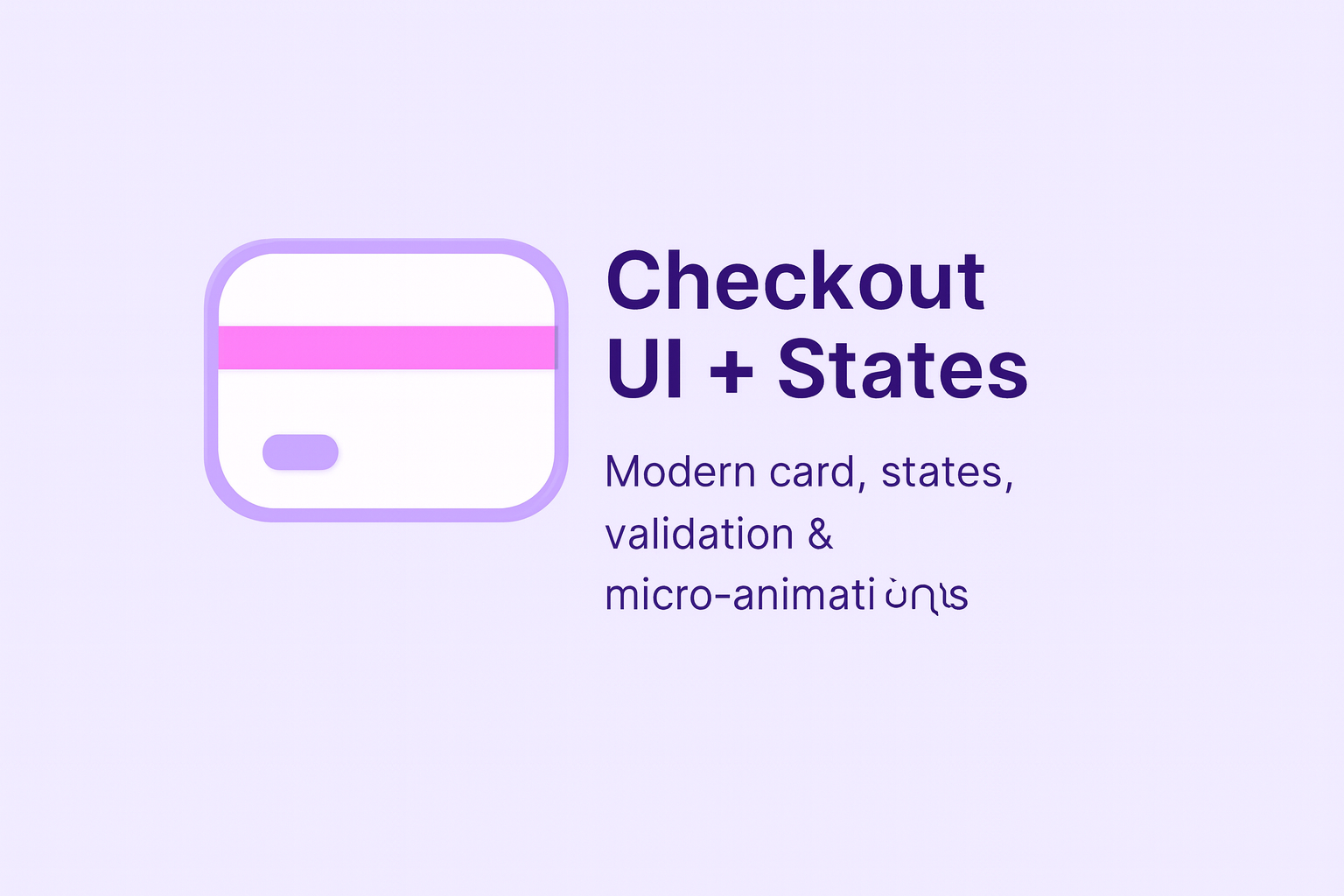Checkout UI preview